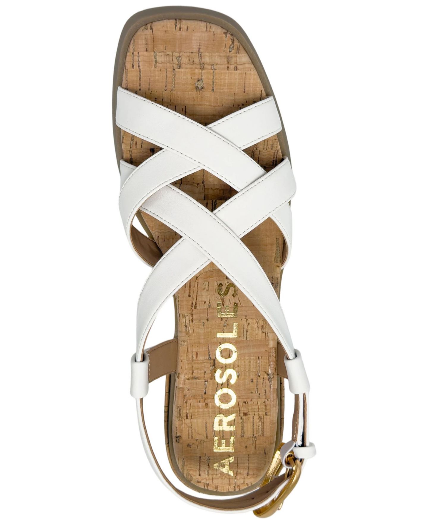 Женские сандалии Aerosoles Daily Low Heeled Strappy, цвет: Яркий белый искусственный — фото 4