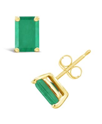 Ruby (1-3/8 ct. t.w.) Stud Earrings in 14k Yellow Gold (Also in Emerald)