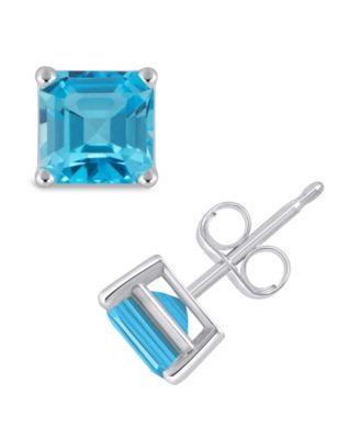 Swiss Blue Topaz (2-3/4 ct. t.w.) Stud Earrings in Sterling Silver