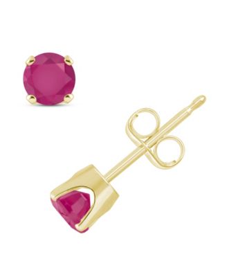 Emerald (1/2 ct. t.w.) Stud Earrings in 14K Yellow Gold (Also Available in Sapphire)