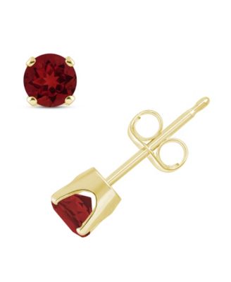 Gemstone Stud Earrings in 14K Yellow Gold