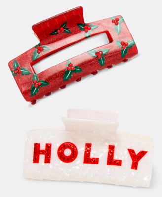 Holly Claw Hair Clips, Set of Two