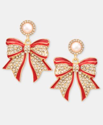 Ribbon Bow Drop Earrings