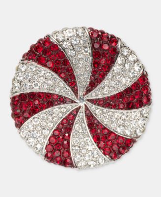 Silver-Tone Peppermint Pin