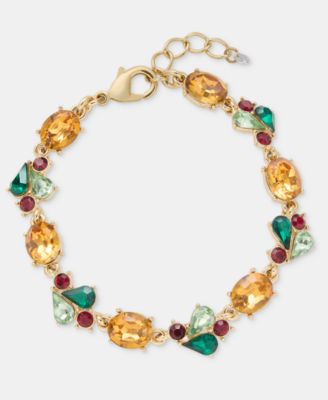 Mistletoe Gold-Tone Flex Bracelet