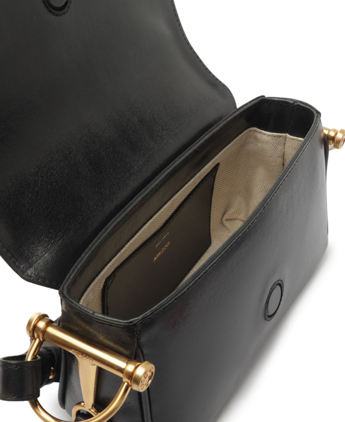 Женская сумка Arezzo Cora Small Leather Crossbody Handbag, цвет: Чёрный — фото 3