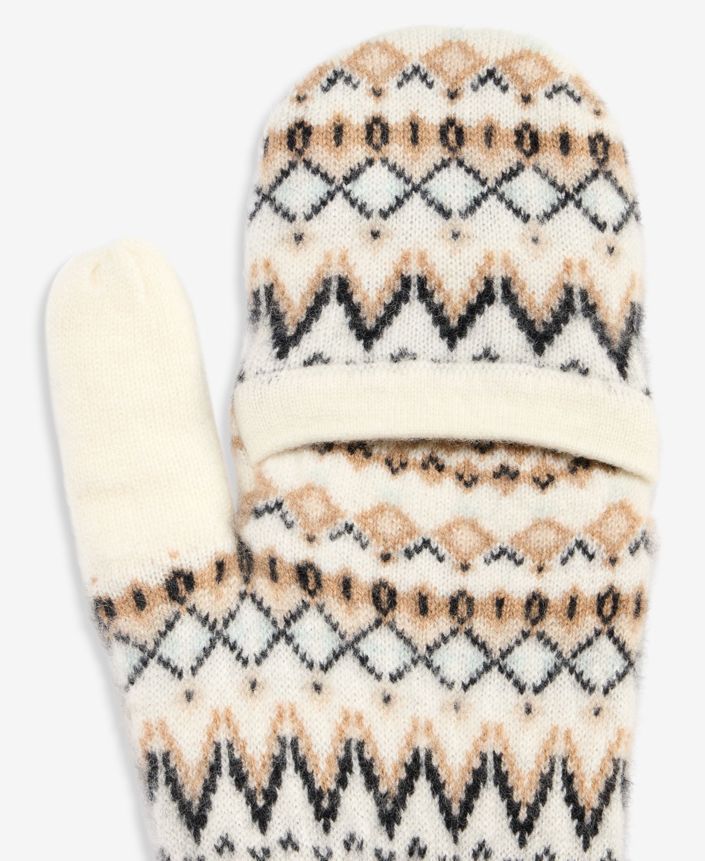Женские перчатки Charter Club Fair Isle Cashmere Nordic Mittens, цвет: Морозный ванильный ледяной — фото 3