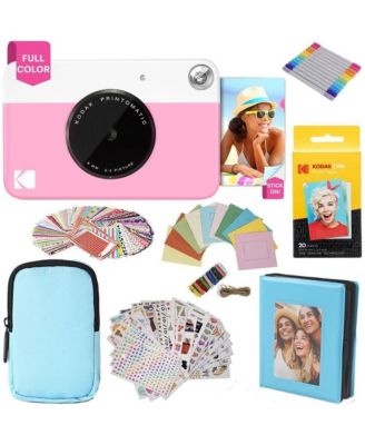 Printomatic Instant Camera Gift Bundle with Case, 20 Zink Sheets, Album and More