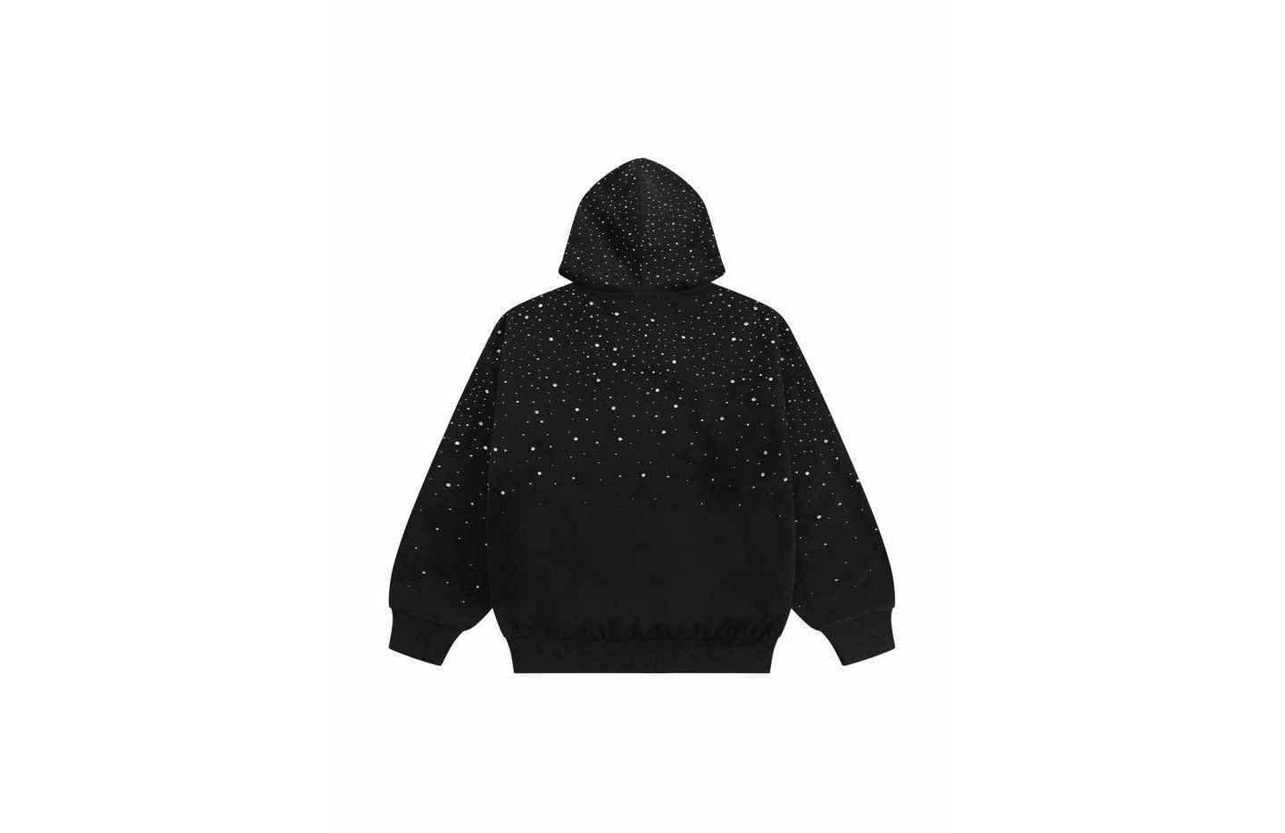 Мужское худи AELFRIC EDEN Rhinestone Pullover, цвет: Чёрный — фото 3
