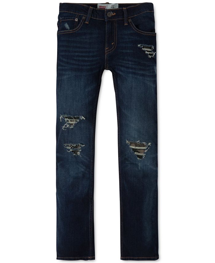 Levi's 511™ Slim Fit Frayed Ripped Jeans, Big Boys & Reviews - Jeans - Kids  - Macy's