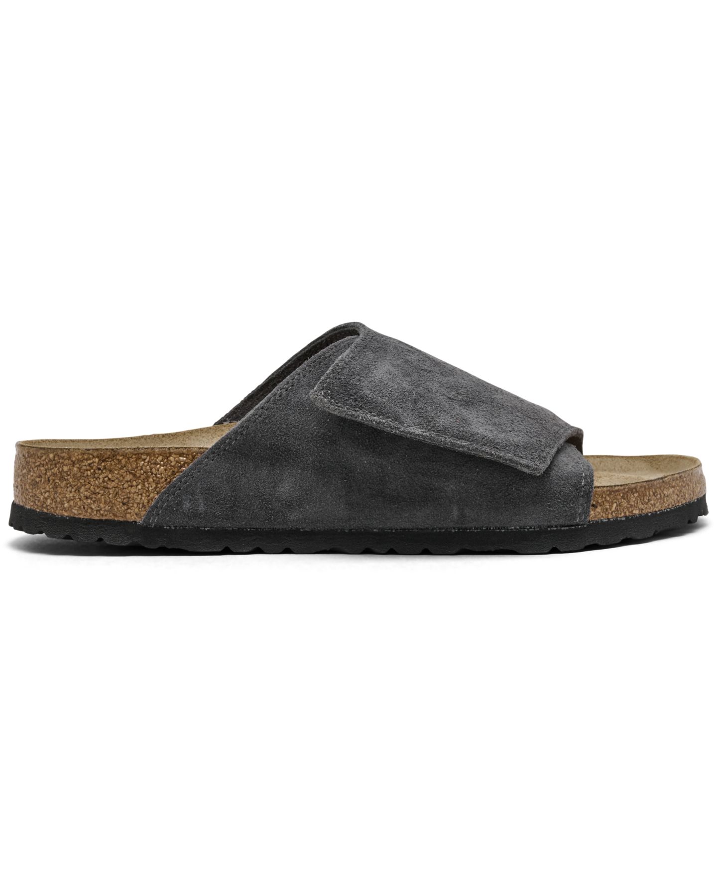 Мужские сандалии Birkenstock Solana Suede Leather Slide, цвет: Угольный — фото 2