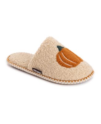Women's Punch Needle Fall Halloween Novelty Scuff Slipper