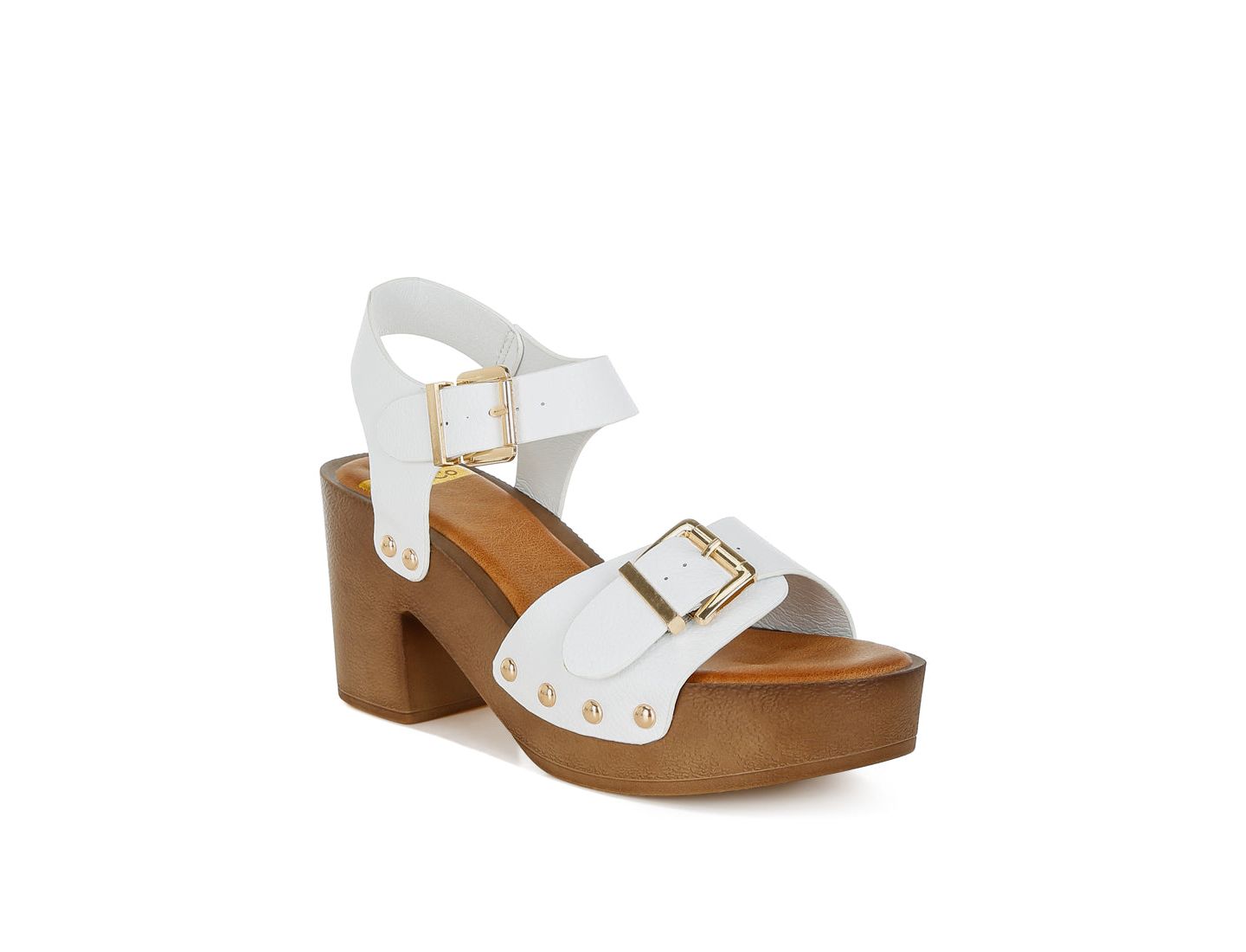 Женские сандалии Rag & Co Ompasa Genuine Leather Clog, цвет: Белый кожаный — фото 7