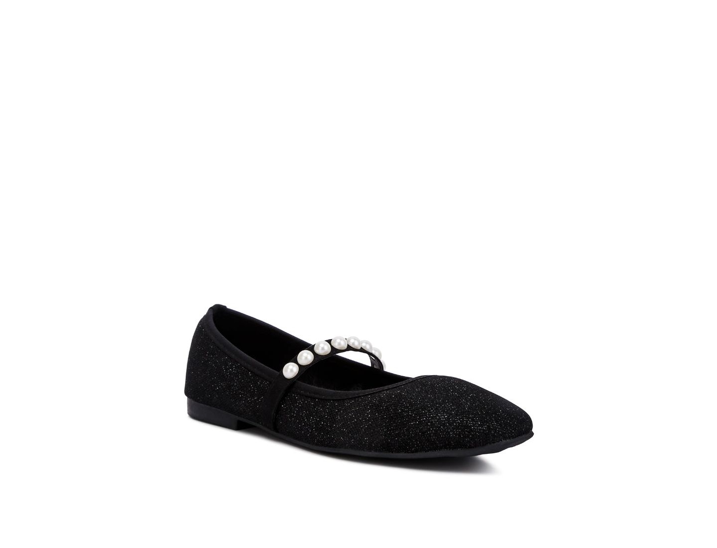 Женские балетки London Rag Sassie Pearl Embellished Ballerina Flats, цвет: Чёрный — фото 2