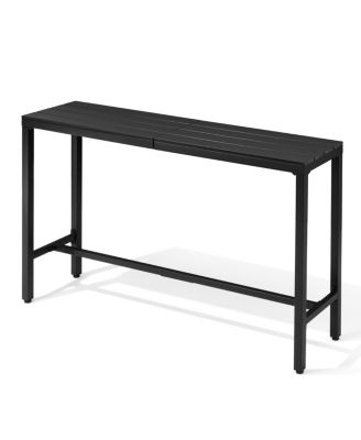Patio Outdoor Bar Table Counter Height Rectangle