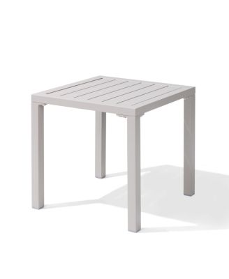 Outdoor End Table Aluminum Square Patio Side Table