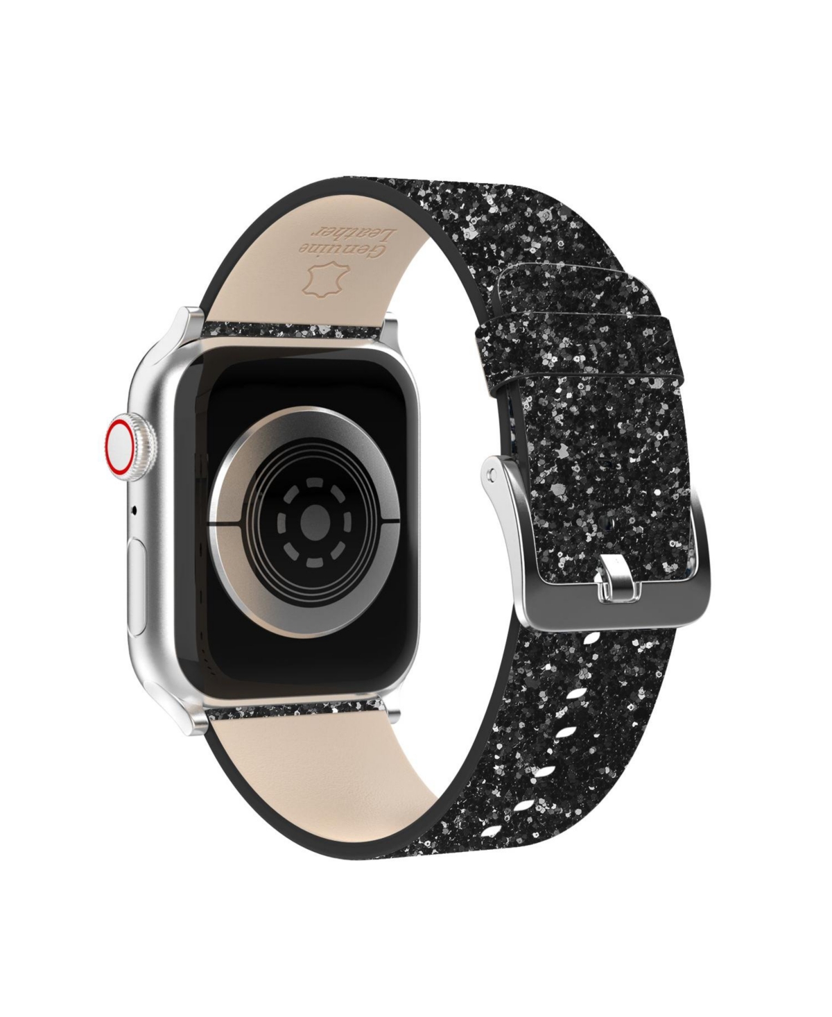 Waloo 2 Pack Leather Bling & Shiny Brilliance Replacement Band for Apple Watch