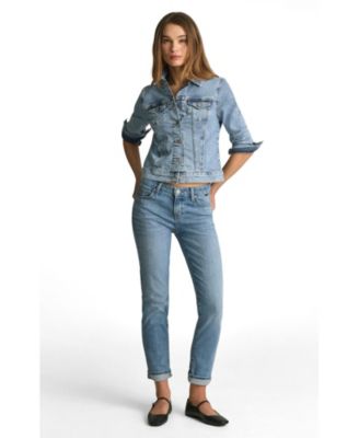 Women's Emma Mid Rise Boyfriend In Lt Brushed Flex Blue
