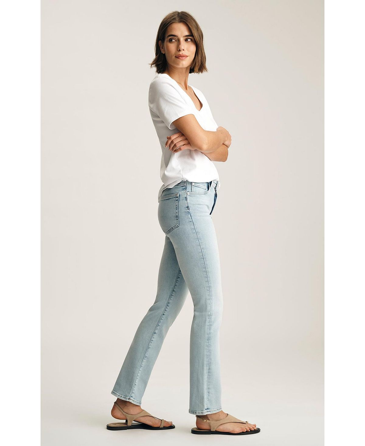 Mavi Jeans Women's New York High Rise Straight Leg In Lt Brushed Classic Blue view 2 — MAYCSS fashion products