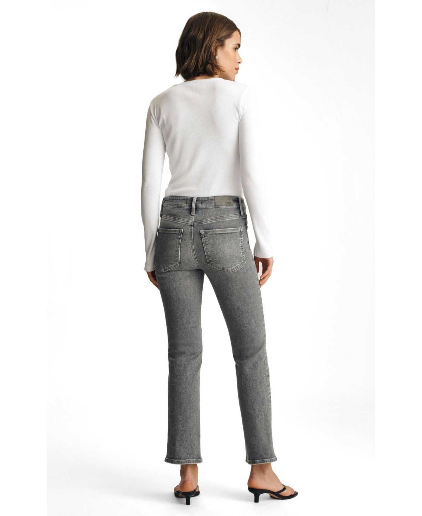 Женские прямые джинсы Mavi Jeans Kendra с высокой посадкой, серый Flex Blue, цвет: Серый синий — фото 4