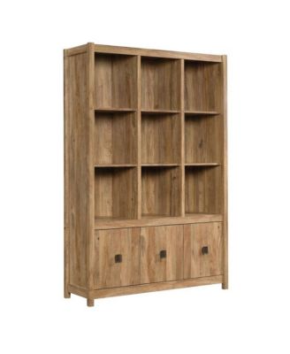 Wooden Bookcase in Sindoori Mango Finish with Modern Farmhouse Style