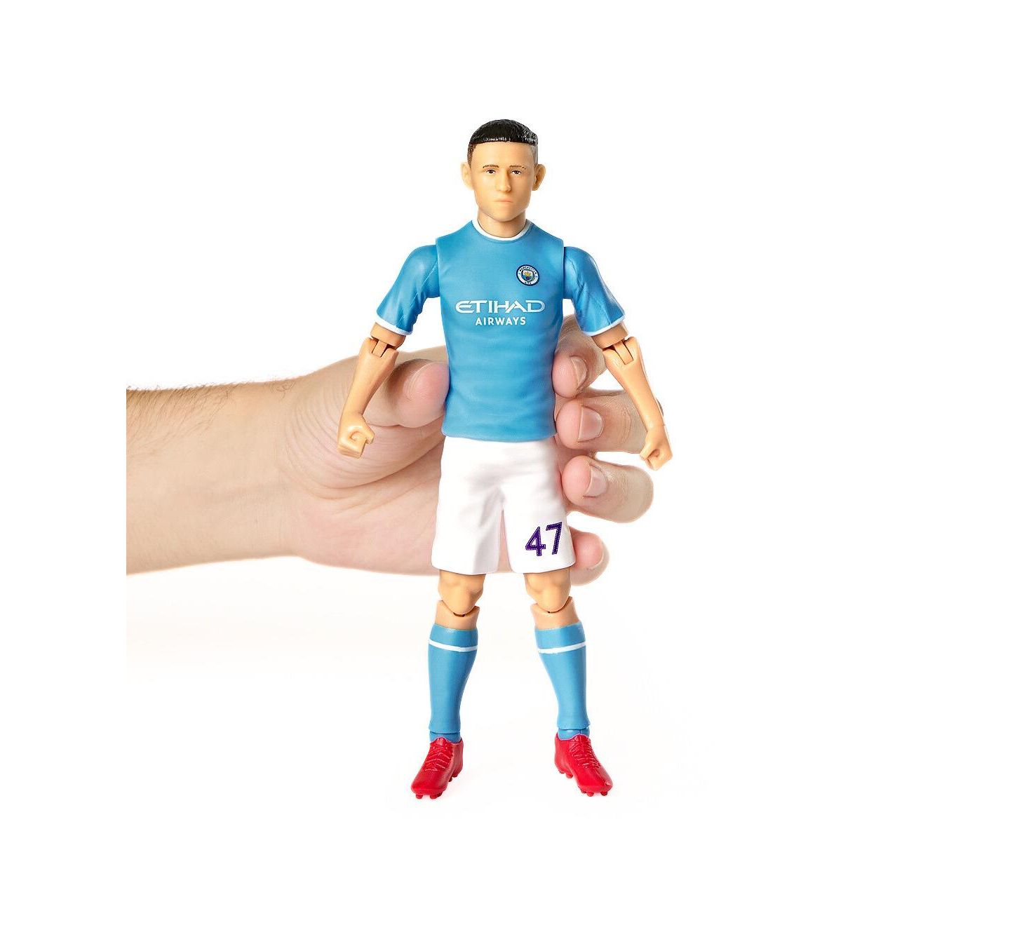 Детская фигурка Banbo Toys Sockers Manchester City Phil Foden 8" Articulated Soccer Action Figure, 14 Years & Up, цвет: Разноцветный — фото 7