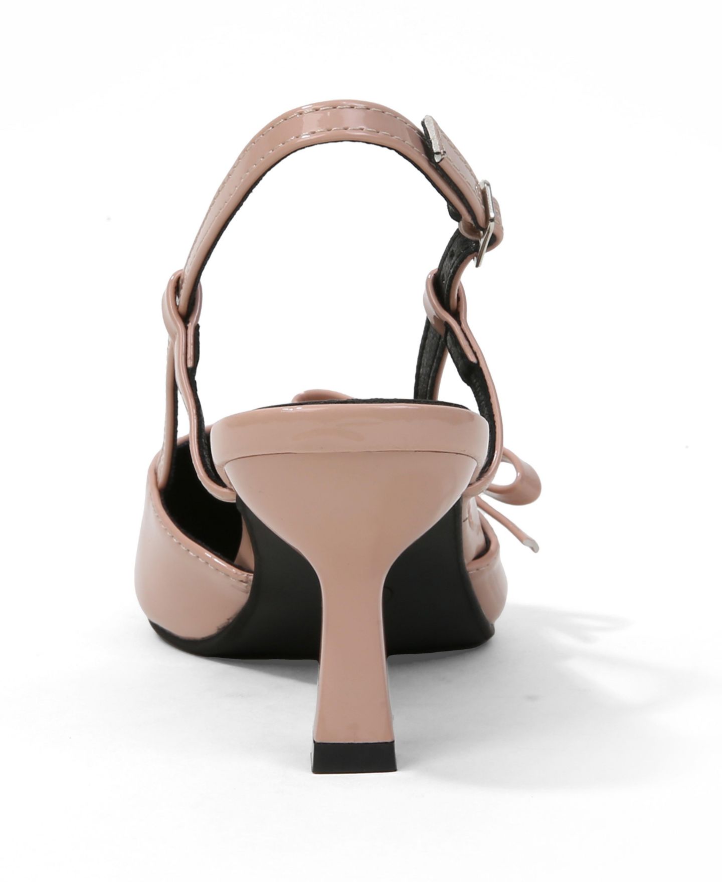 Женские туфли BERNESS Cornelia Bow Accented Patent Slingback Heels, цвет: Бежевый — фото 3