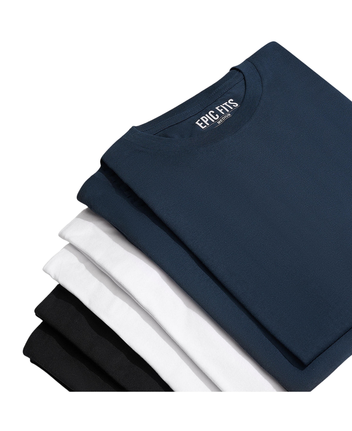Epic Fits Men's Standard Crew Neck T-Shirts, 6-Pack