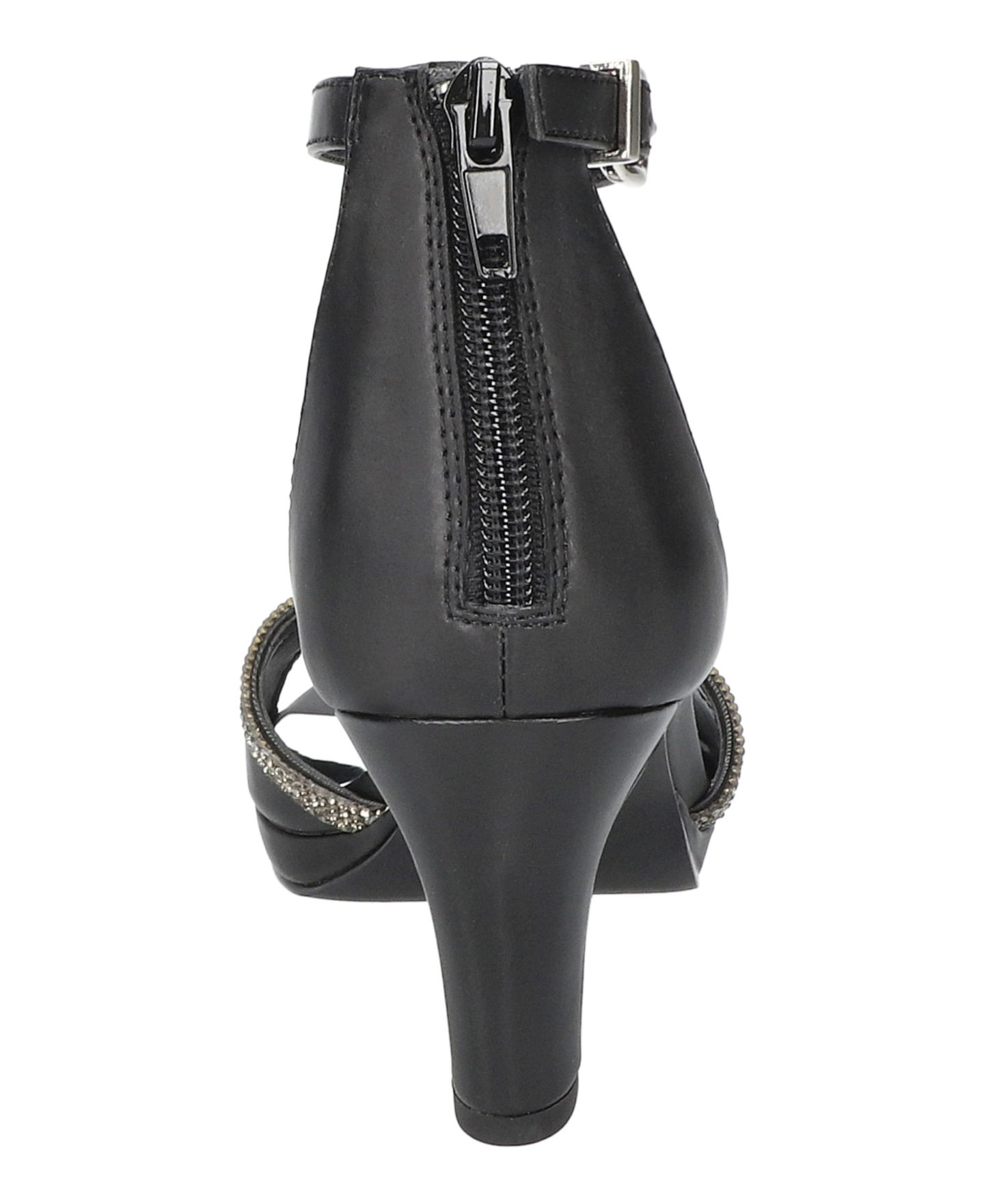Женские сандалии Easy Street Davina Open Toe, цвет: Чёрный атласный — фото 3