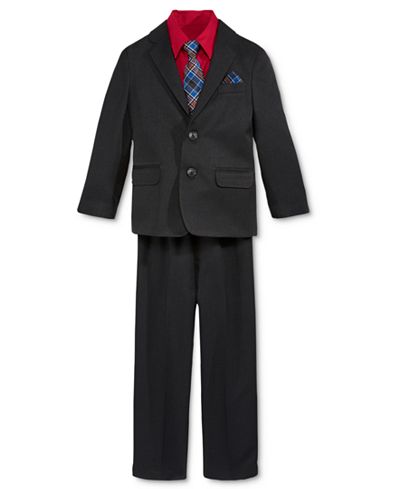 Nautica Little Boys' Black Herringbone Suit Set
