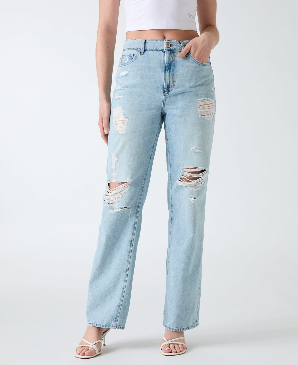 Guess Women's High-Rise Straight Leg Jeans