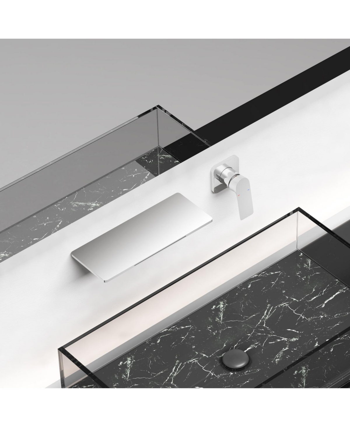 Phying Waterfall Bathroom Sink Faucet