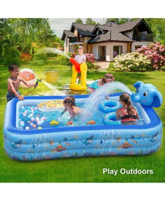 Elephant Inflatable Swimming Pool with Sprinkler, Baby Pool, Oversized Thickened Family Inflatable Pool
