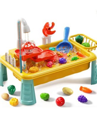 Water Table Kitchen Sink Electric Pump Fishing Games Sensory Play