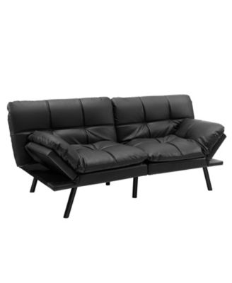 Convertible Memory Foam Futon Sofa Bed with Three Backrest Angles