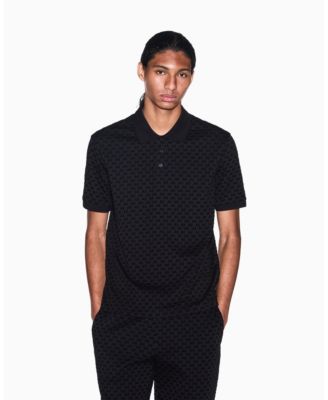 Men's Flocked All Over Logo Polo Shirt