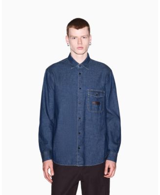 Men's Long Sleeve Cotton Denim Woven Shirt