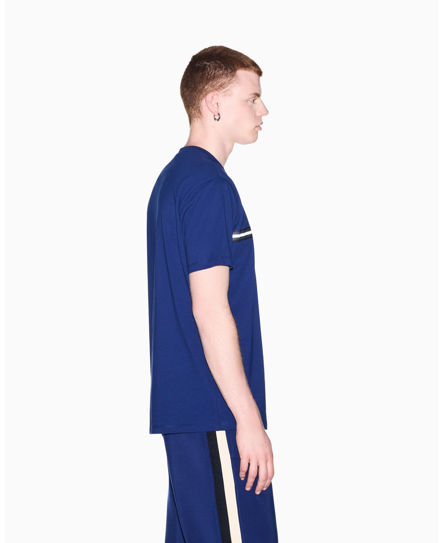 Мужская футболка A|X Armani Exchange Stripe, цвет: Синий — фото 6