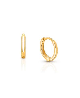 14K Gold Classic Tiny 9mm Huggie Hoop Earrings