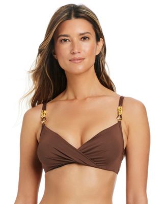 Women's Draped Underwire Bikini Top