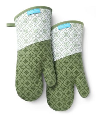Allover Geo Floral 2-Pack Oven Mitts
