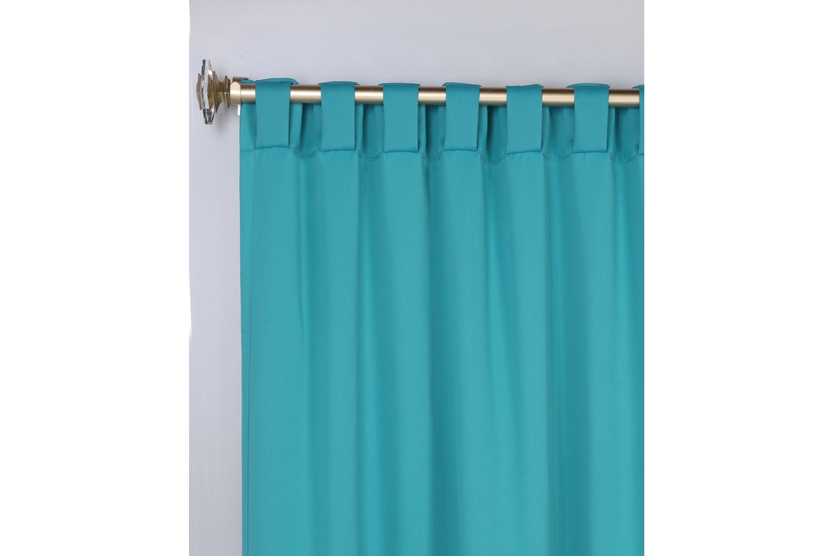 Superior Solid Machine Washable Room Darkening Blackout Curtains with Back Tabs