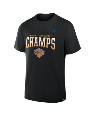 Men's Black New York Knicks 2026 NBA Champions Roster Trophy T-Shirt