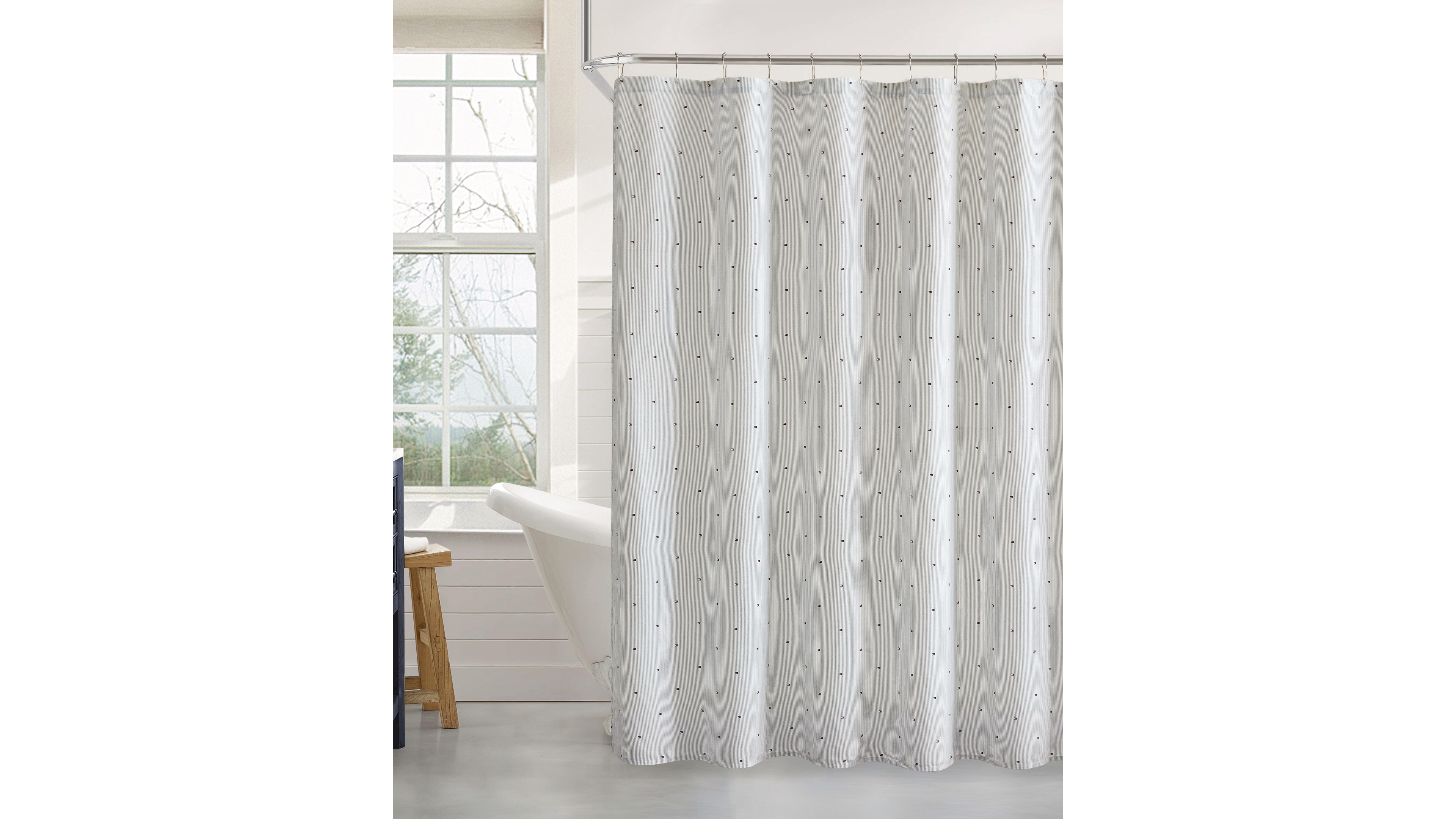Tommy Hilfiger Ithaca Flag Stripe Printed Shower Curtain, 72" x 72"