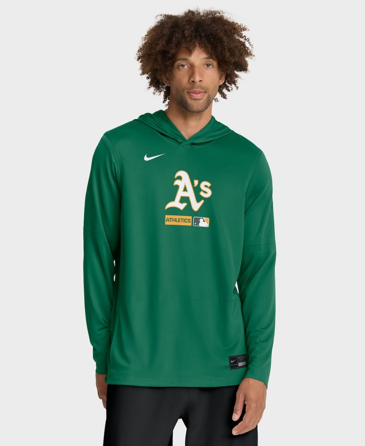 Nike Men's Kelly Green Athletics Authentic Collection Dri-fit Long Sleeve Hoodie - Kelly Green