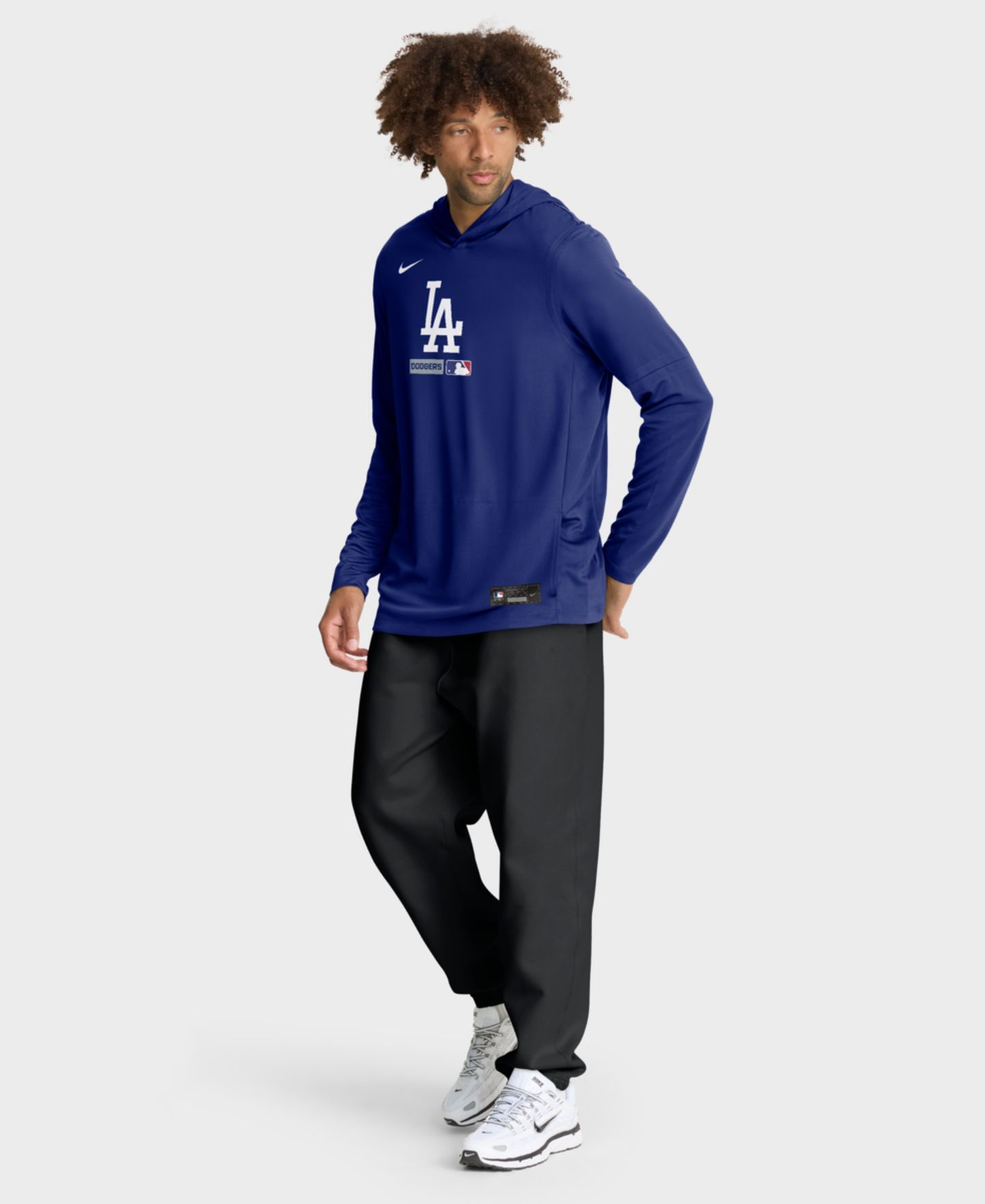 Мужское худи Nike Royal Los Angeles Dodgers Authentic Collection Dri-FIT Long Sleeve — фото 4