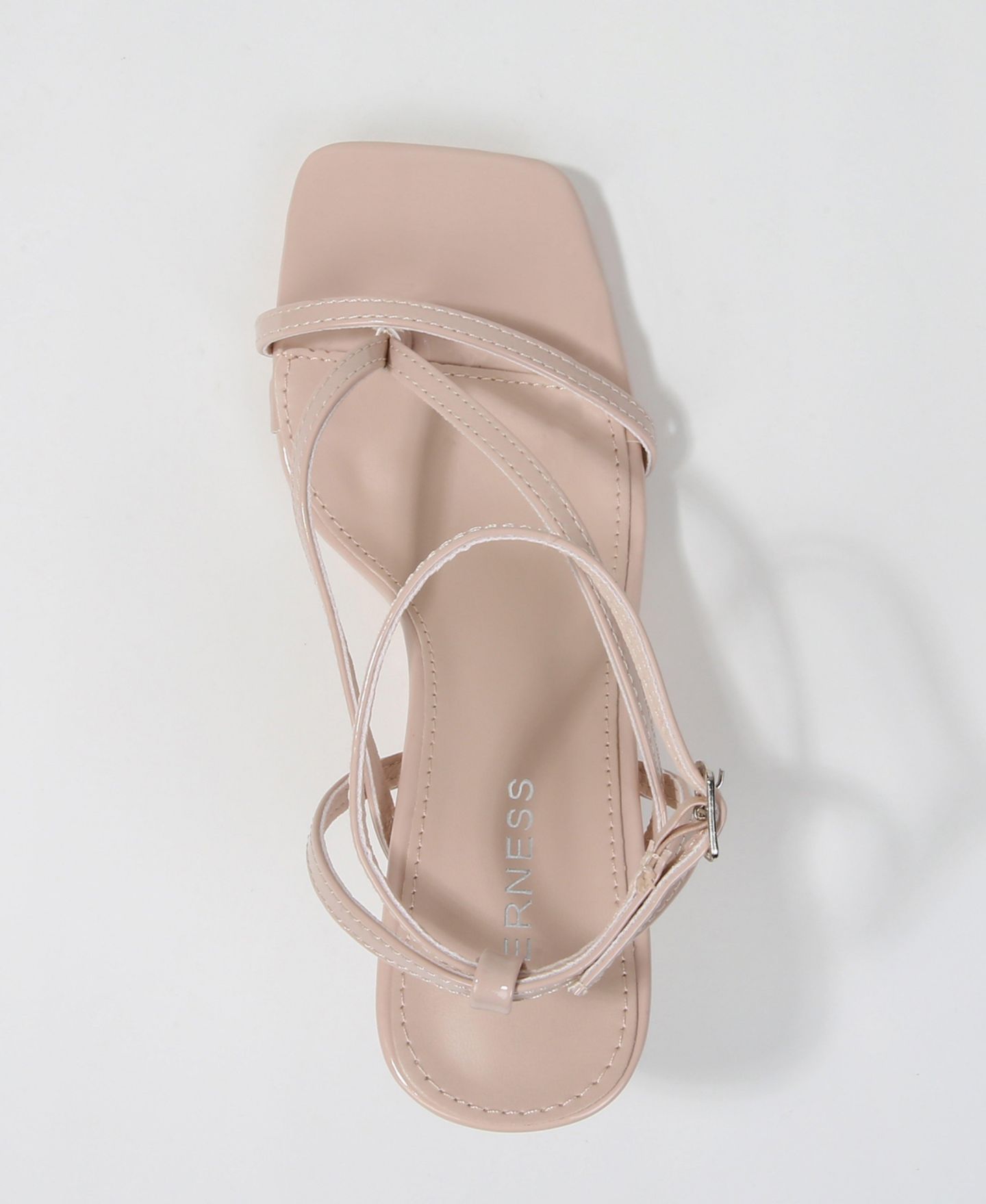 Женские сандалии BERNESS Nalani Strappy Ankle Strap Heeled Thong, цвет: Бежевый — фото 4