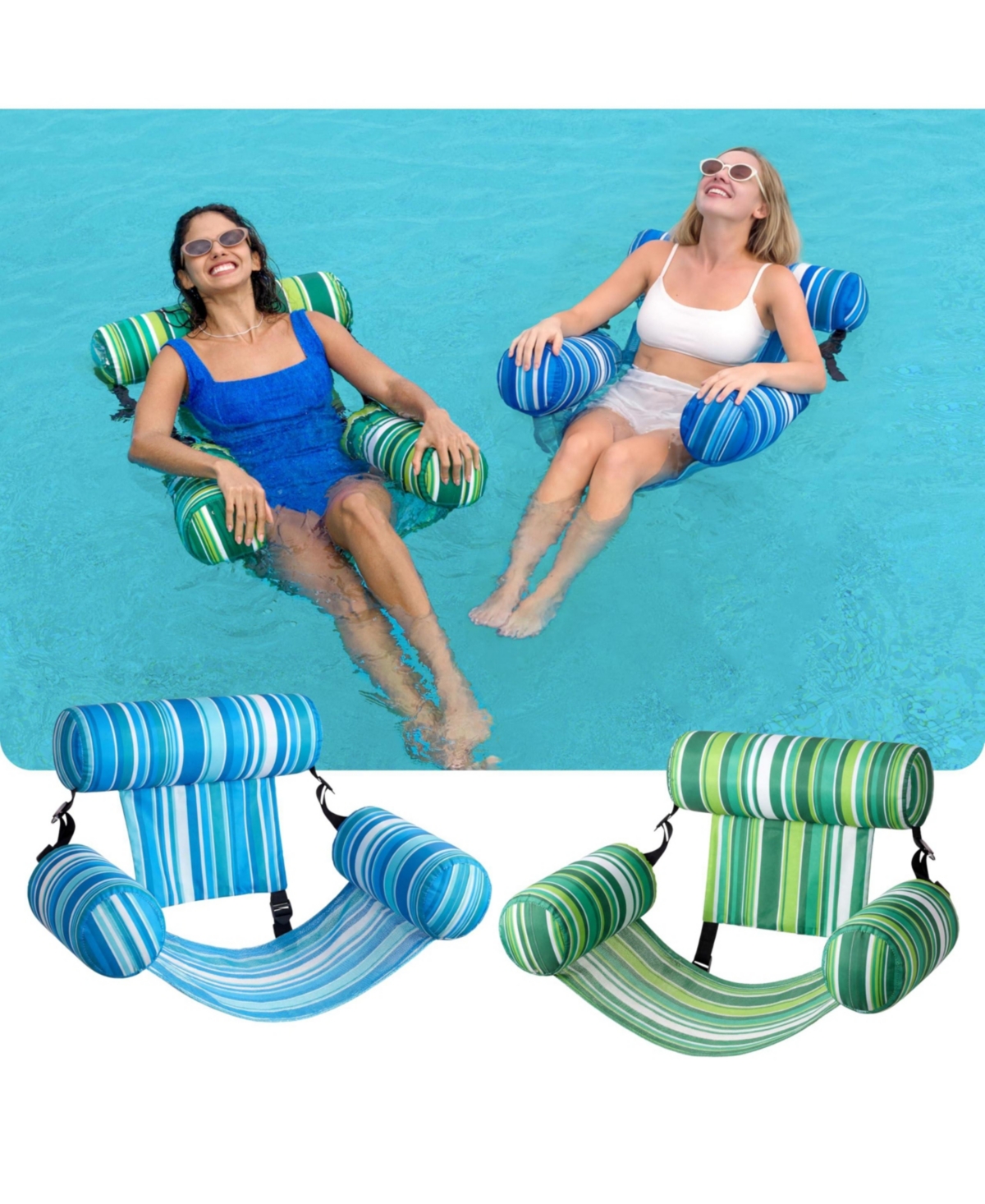 Aofar 2 Pack Inflatable Pool Float Lounge Chair