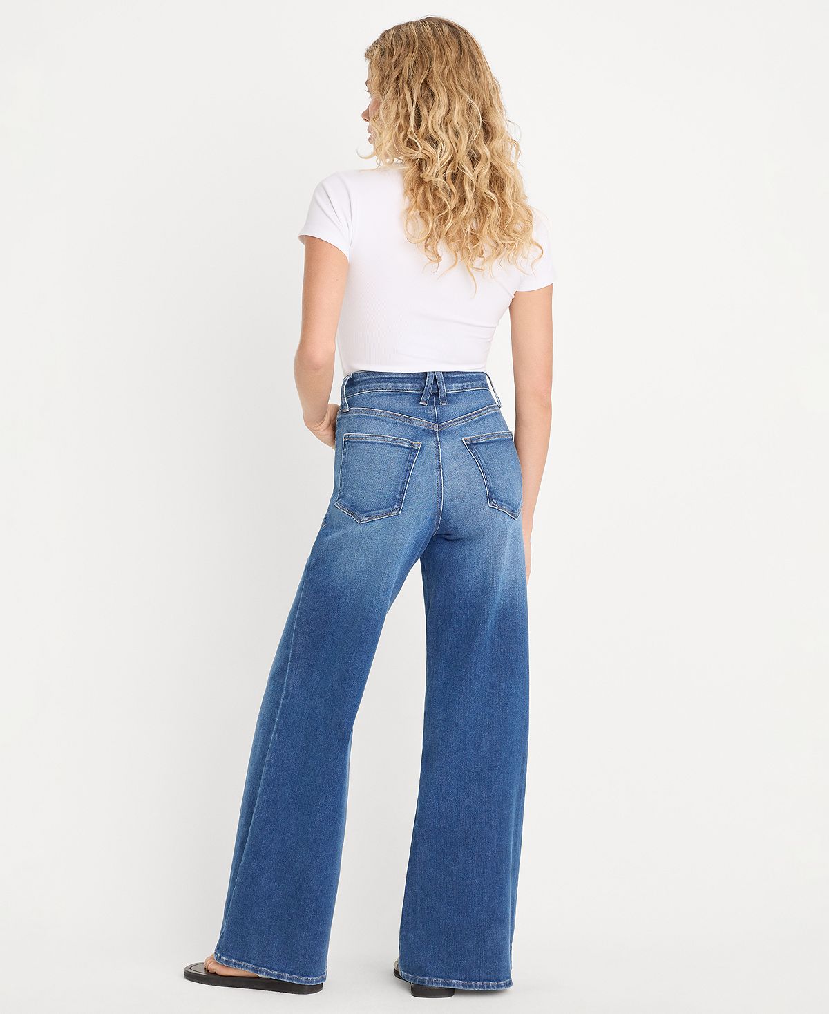 Good American Women's Soft Tech Good Waist Palazzo Jeans view 5 — MAYCSS fashion products