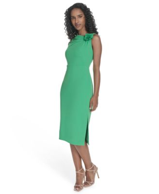 sheath dress with an asymmetrical neckline Sheath Dress with Asymmetrical Neckline  L'MOMO